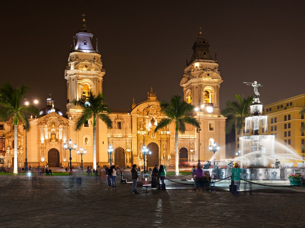 Lima Cathedral view of the lima cathedral